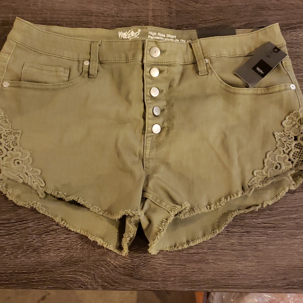NEW! Sage Green High Rise Shorts